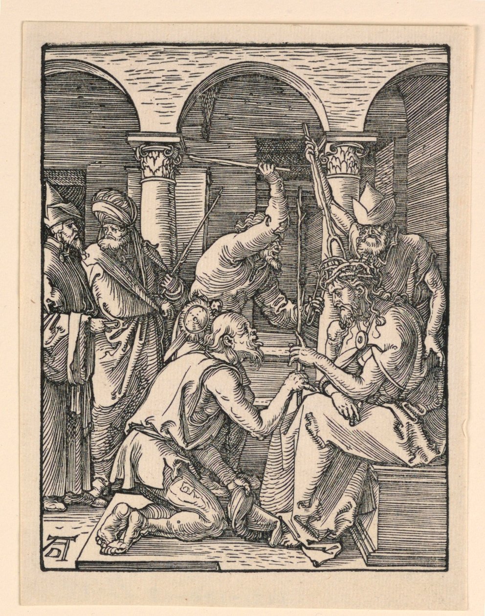 Chrystus ukoronowany cierniem, z serii Mała pasja autorstwa Albrecht Dürer
