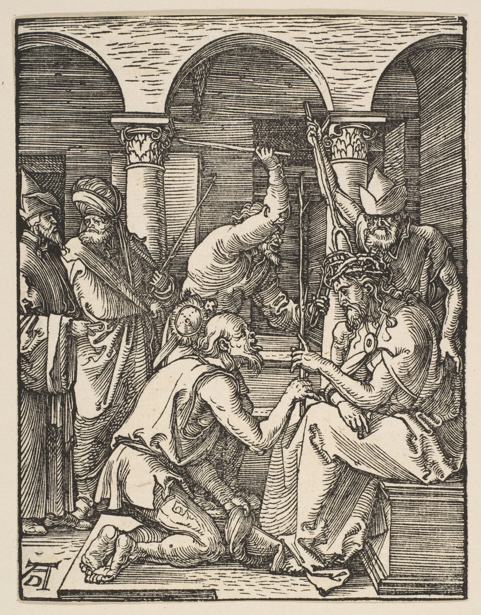 Chrystus ukoronowany cierniem, z „Małej Pasji” autorstwa Albrecht Dürer