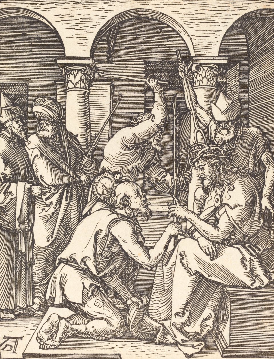 Chrystus ukoronowany cierniem, prawdopodobnie ok. 15091510. autorstwa Albrecht Dürer
