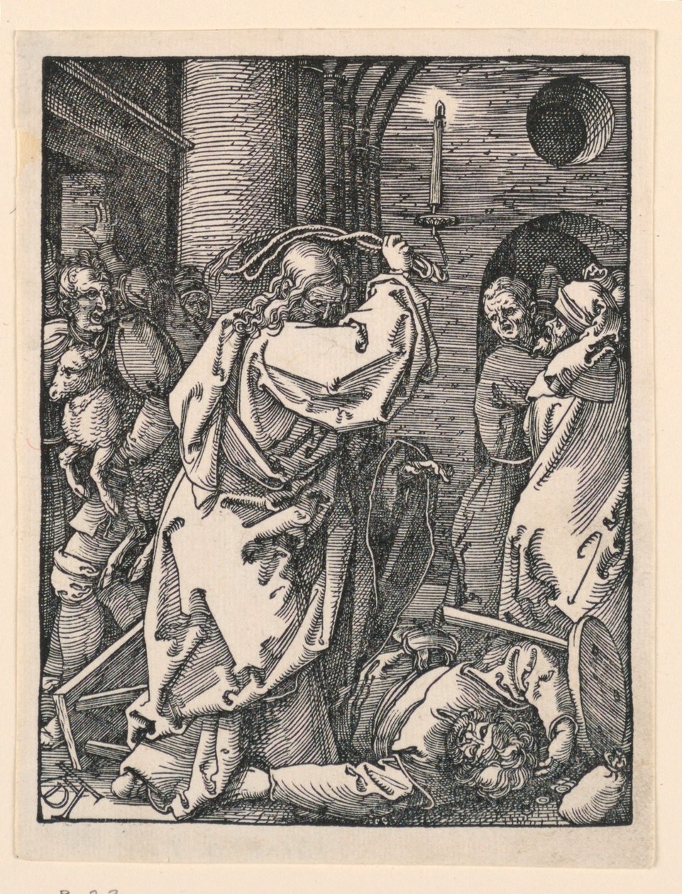 Chrystus wyprowadza kupców (lub kantorów) ze świątyni, z serii The Little Passion autorstwa Albrecht Dürer