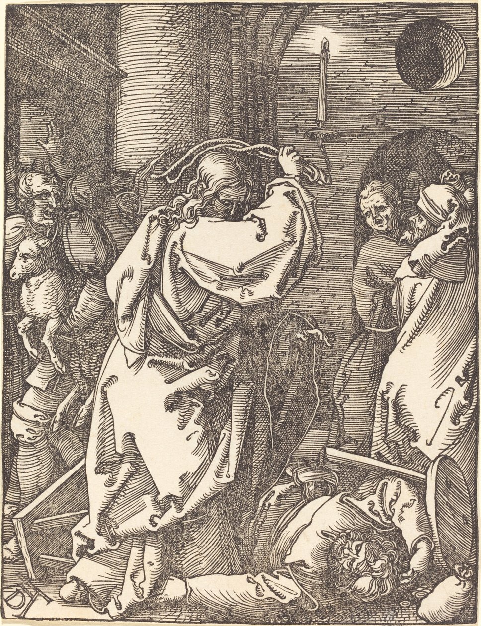 Chrystus wypędzający lichwiarzy ze świątyni autorstwa Albrecht Dürer