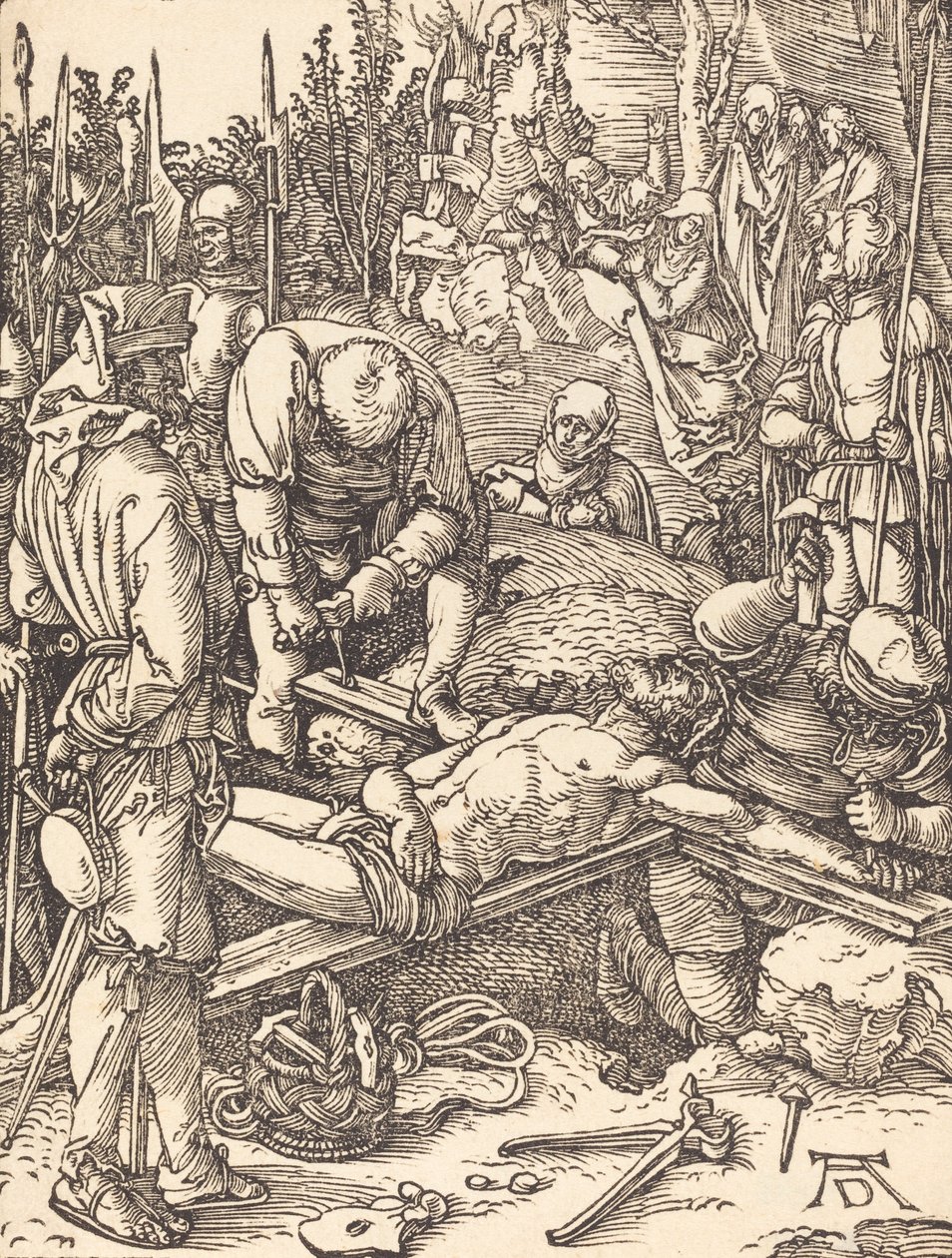 Chrystus przybity do krzyża, prawdopodobnie ok. 15091510. autorstwa Albrecht Dürer