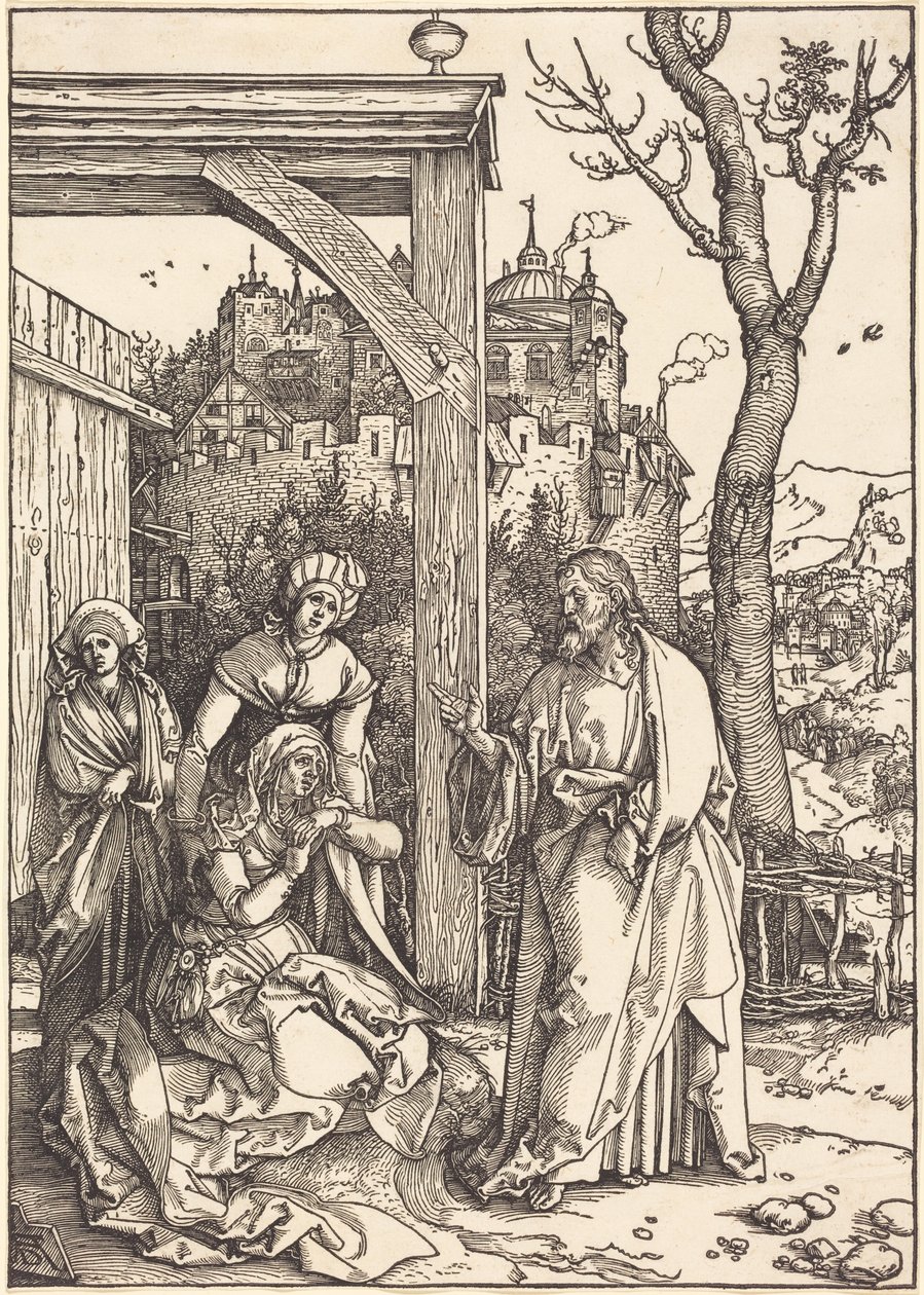 Chrystus żegnający się z matką autorstwa Albrecht Dürer