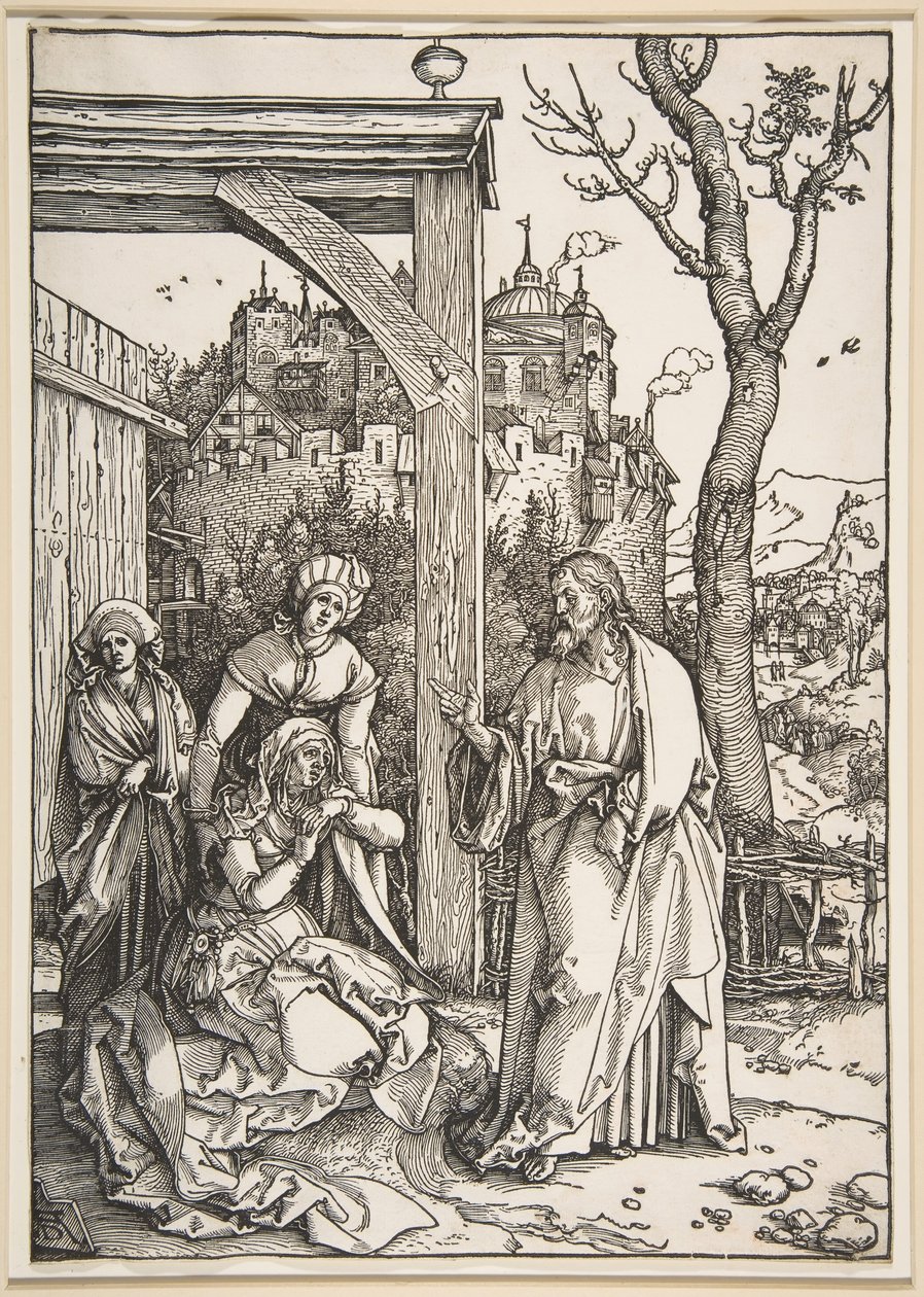 Chrystus żegnający się z Matką, z Życia Dziewicy, ca. 1504. autorstwa Albrecht Dürer