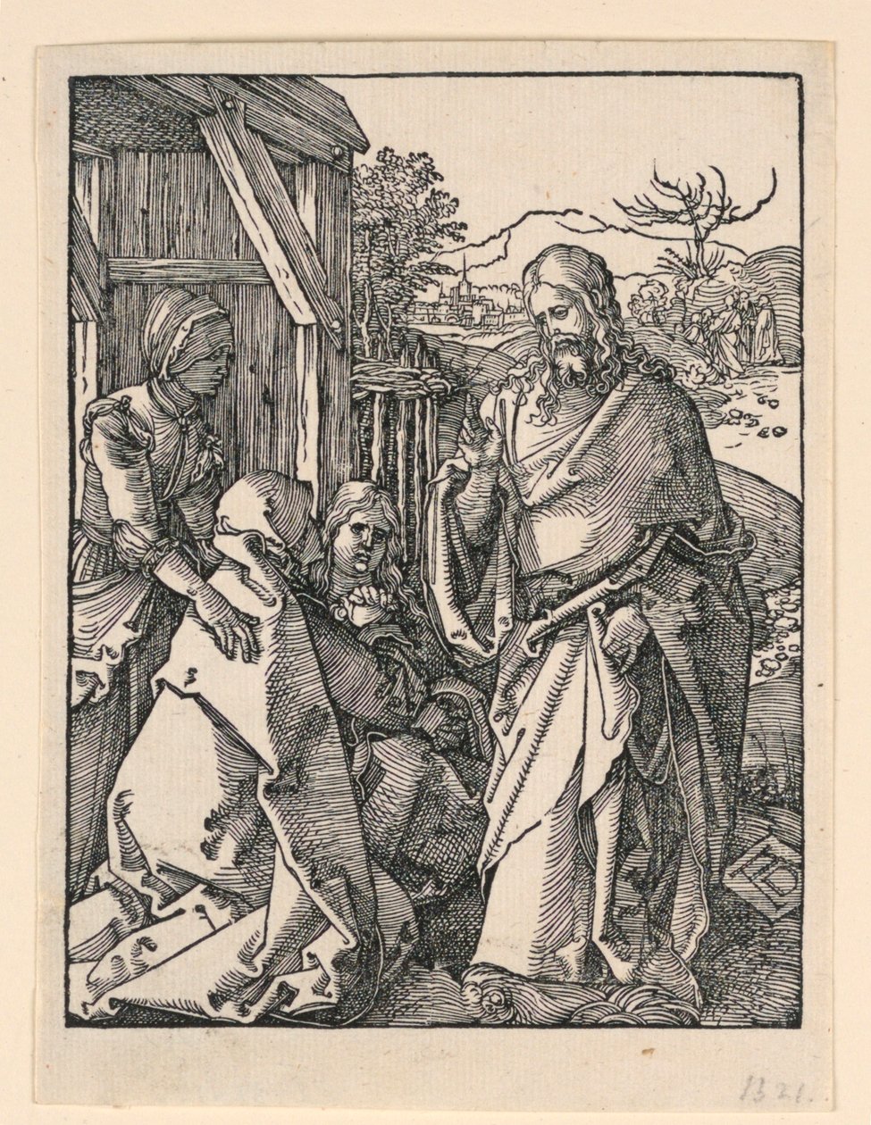 Chrystus żegnający się ze swoją matką, z serii Little Passion autorstwa Albrecht Dürer