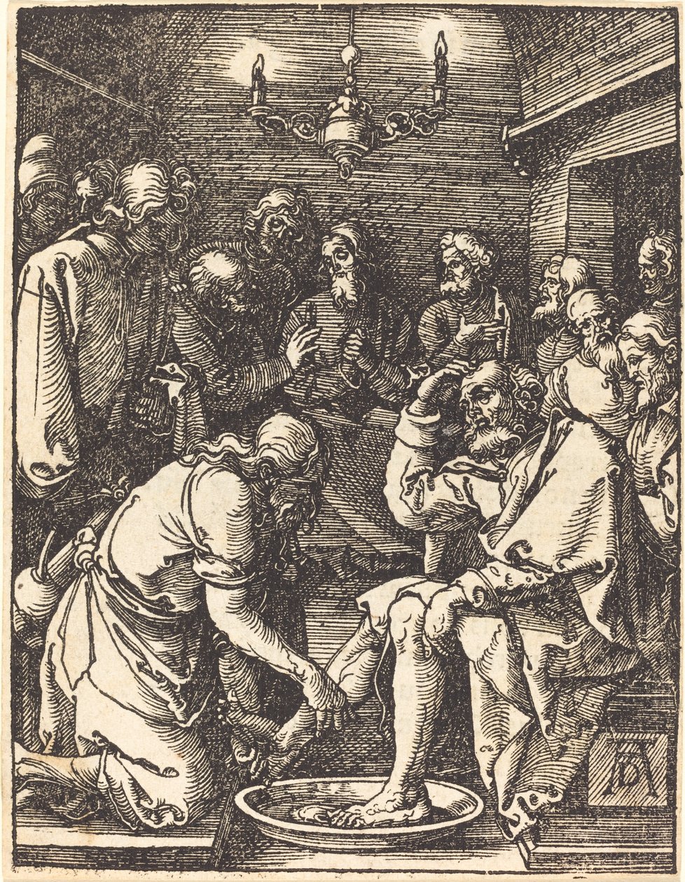 Chrystus myje stopy uczniom autorstwa Albrecht Dürer