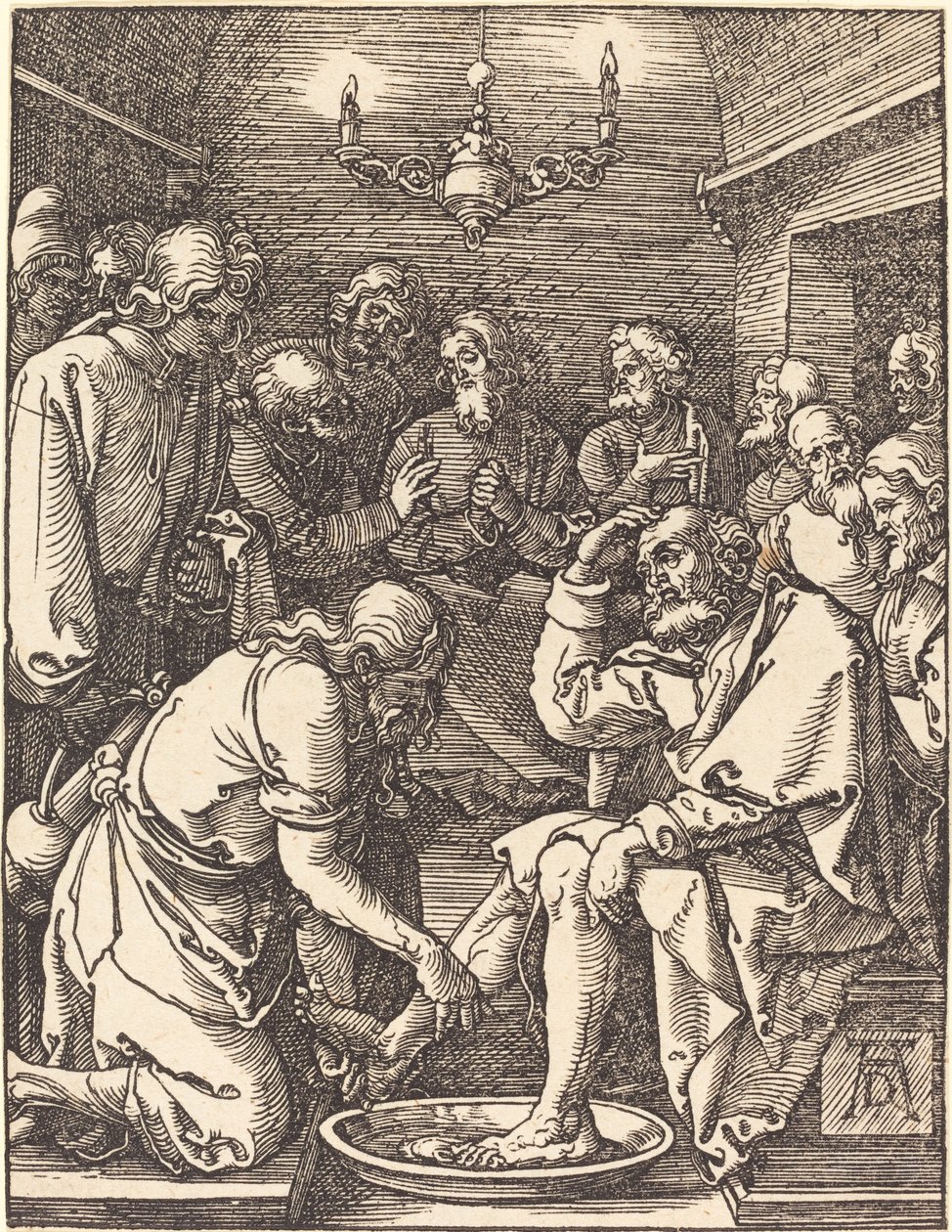 Chrystus myje stopy uczniom autorstwa Albrecht Dürer