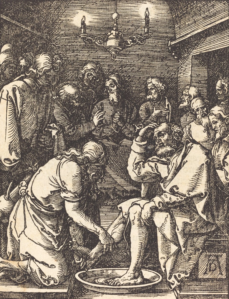 Chrystus myje stopy uczniom, 15091510. autorstwa Albrecht Dürer