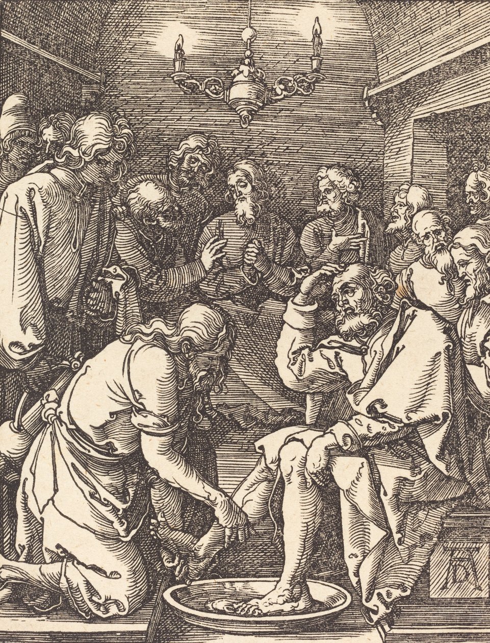 Chrystus umywa nogi uczniom, prawdopodobnie ok. 15091510. autorstwa Albrecht Dürer