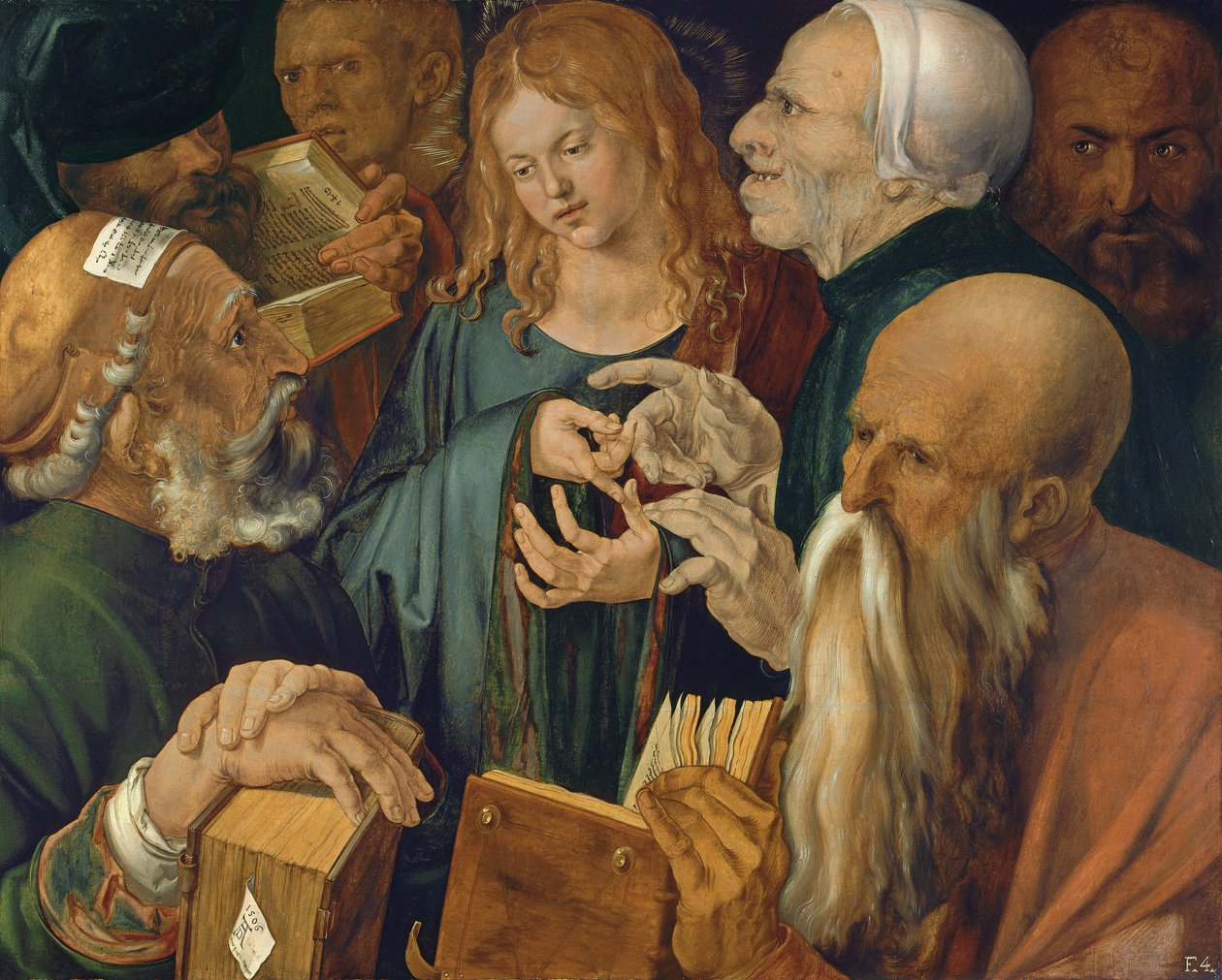 Chrystus wśród lekarzy, 1506 autorstwa Albrecht Dürer
