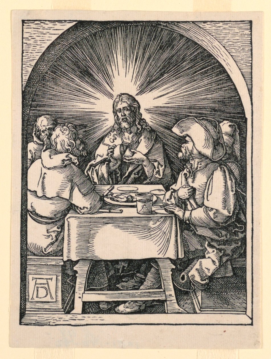Chrystus w Emaus, z serii Mała pasja autorstwa Albrecht Dürer