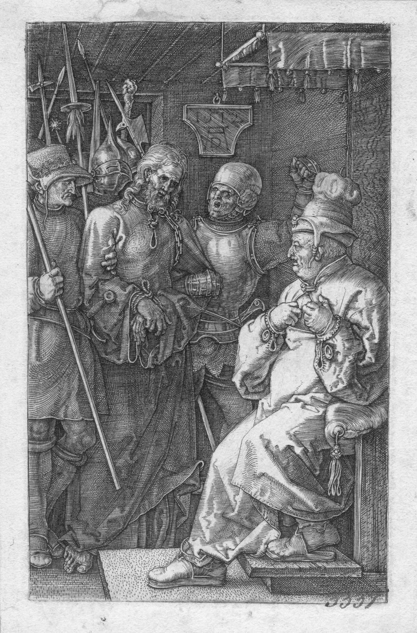 Chrystus przed Kajfaszem autorstwa Albrecht Dürer