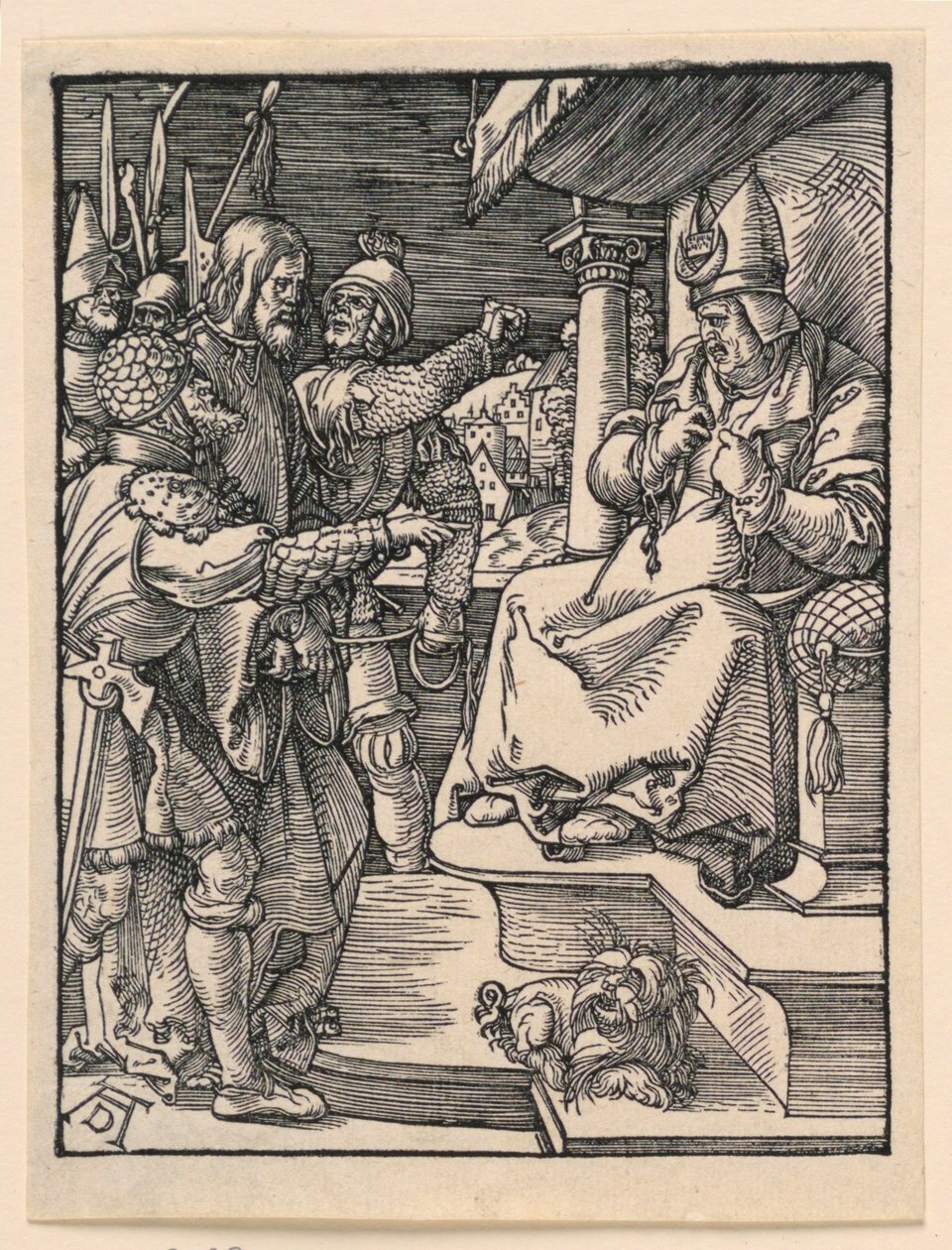 Chrystus przed Kajfaszem, z serii Mała pasja autorstwa Albrecht Dürer