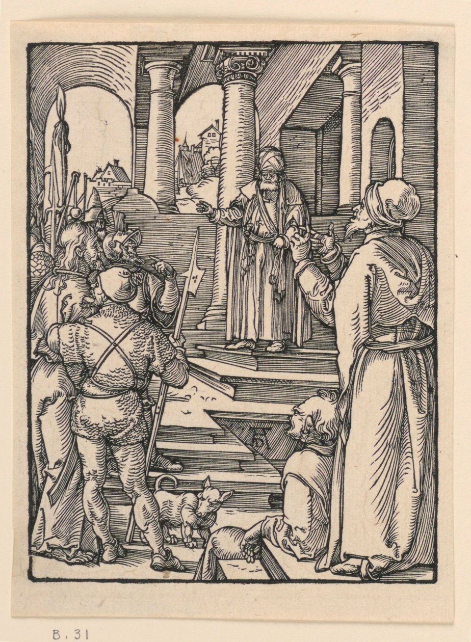 Chrystus przed Piłatem, z serii Mała pasja autorstwa Albrecht Dürer