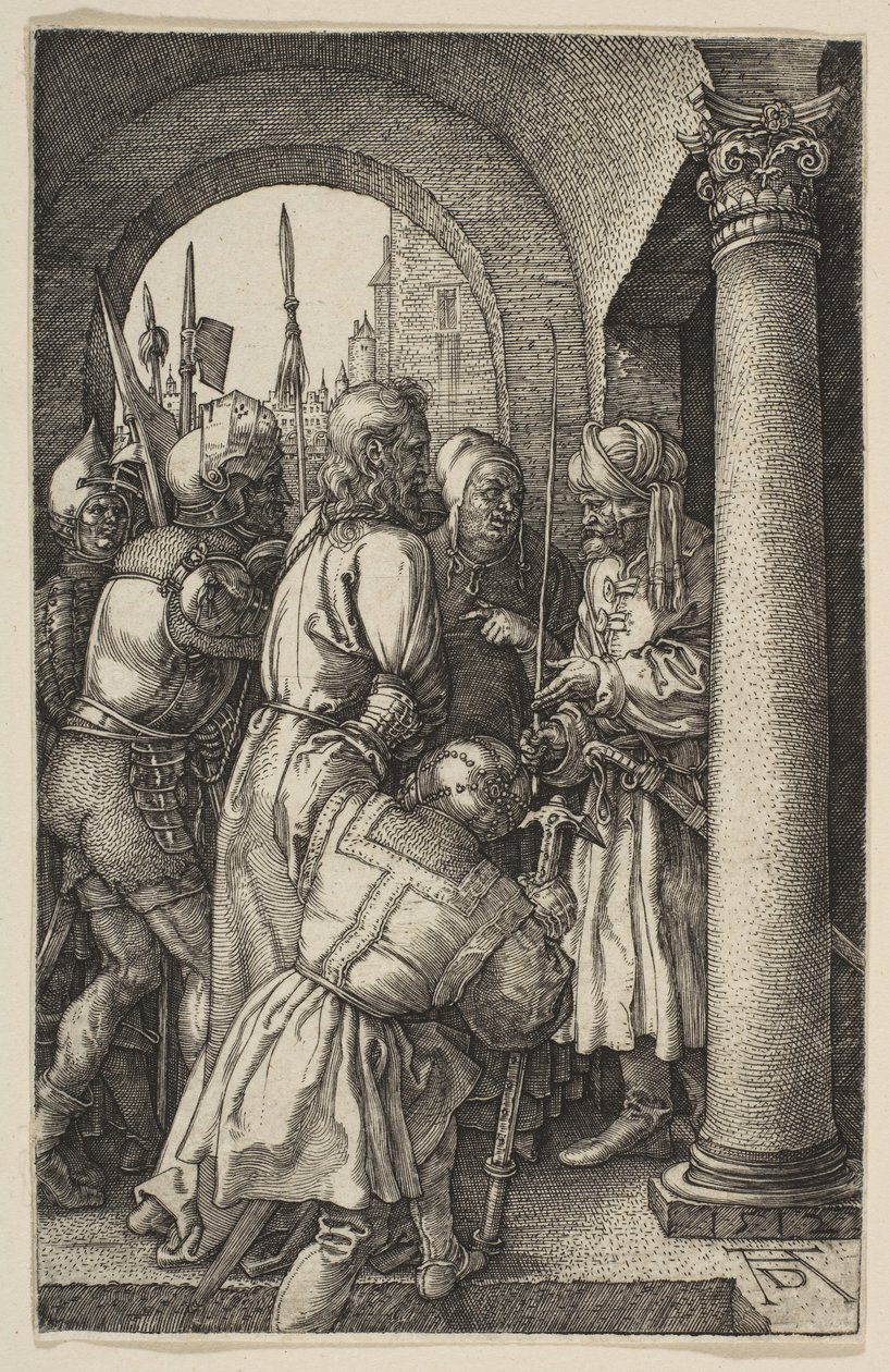 Chrystus przed Piłatem, z Męki Pańskiej, 1512. autorstwa Albrecht Dürer