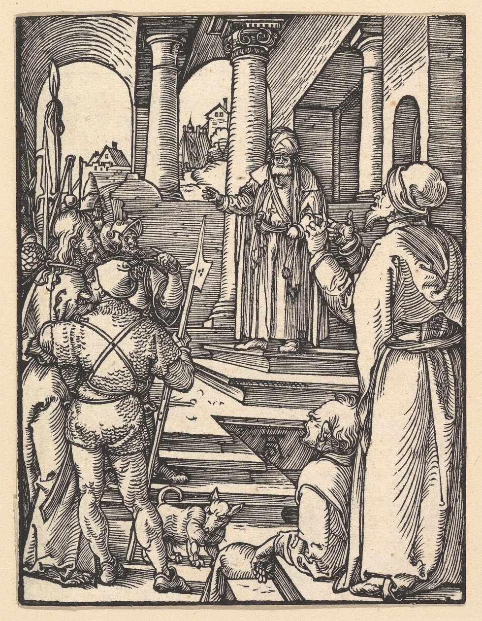 Chrystus przed Piłatem, z „Małej Pasji” autorstwa Albrecht Dürer