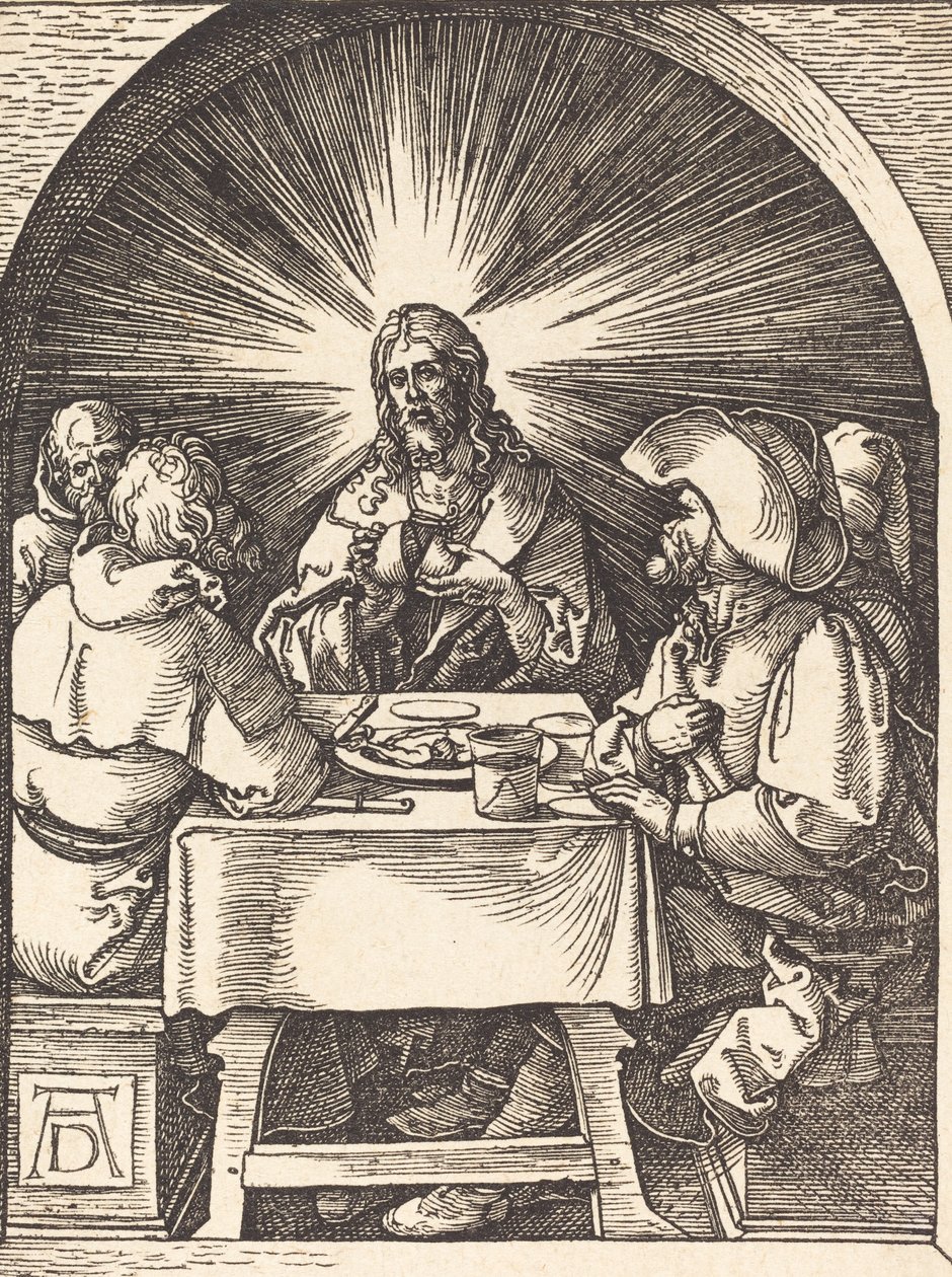 Chrystus w Emaus, prawdopodobnie ok. 15091510. autorstwa Albrecht Dürer