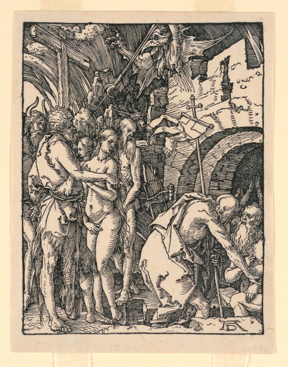 Chrystus w otchłani (Harrowing of Hell), z serii Małej pasji autorstwa Albrecht Dürer