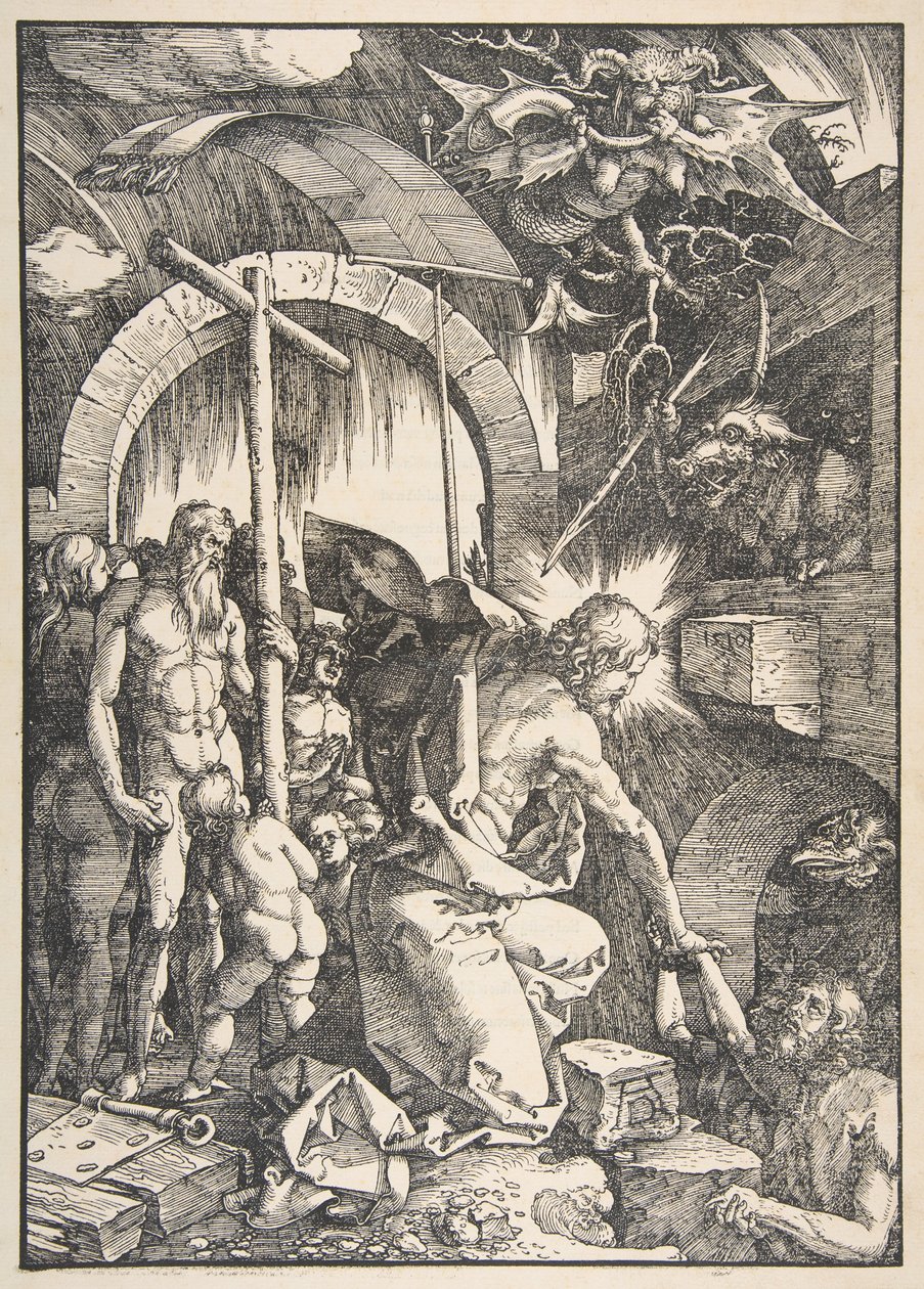 Chrystus w otchłani, z „Wielkiej Pasji” autorstwa Albrecht Dürer