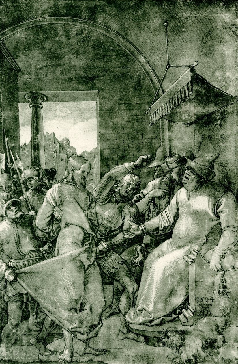 Chrystus przed Kajfaszem autorstwa Albrecht Dürer