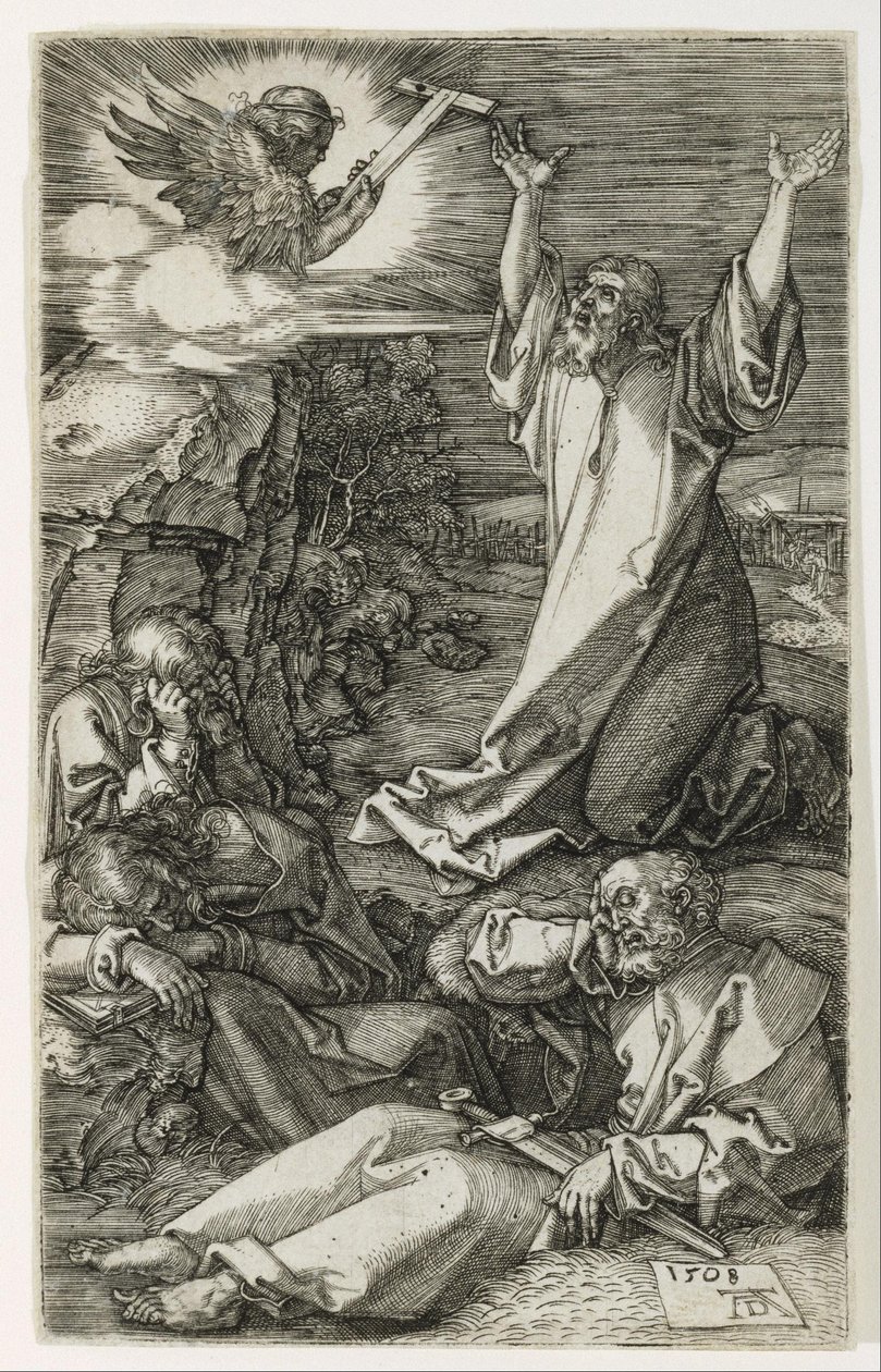 Chrystus na Górze Oliwnej autorstwa Albrecht Dürer