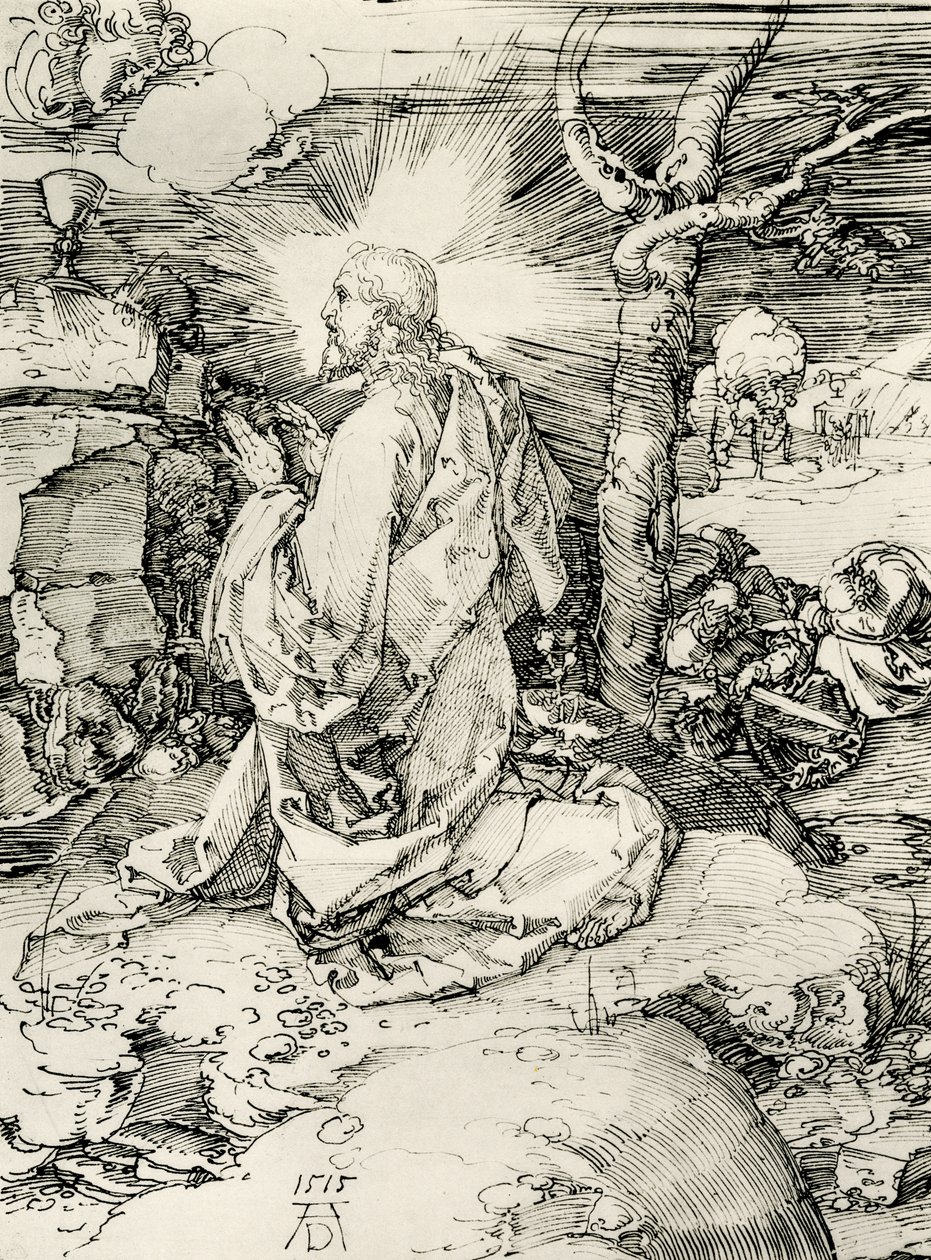 Chrystus na Górze Oliwnej autorstwa Albrecht Dürer