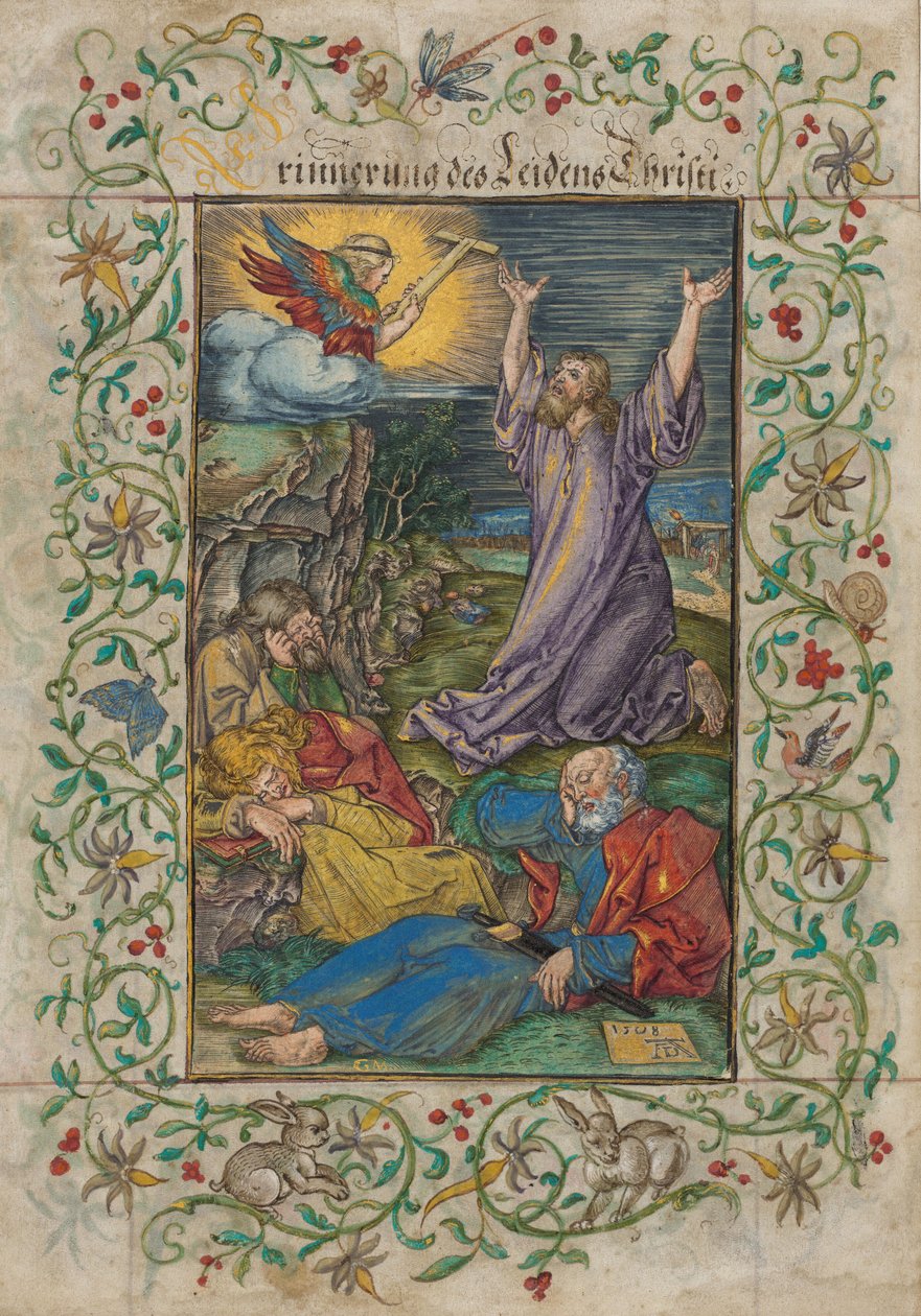 Chrystus na Górze Oliwnej, 1508 i 1580s autorstwa Albrecht Dürer
