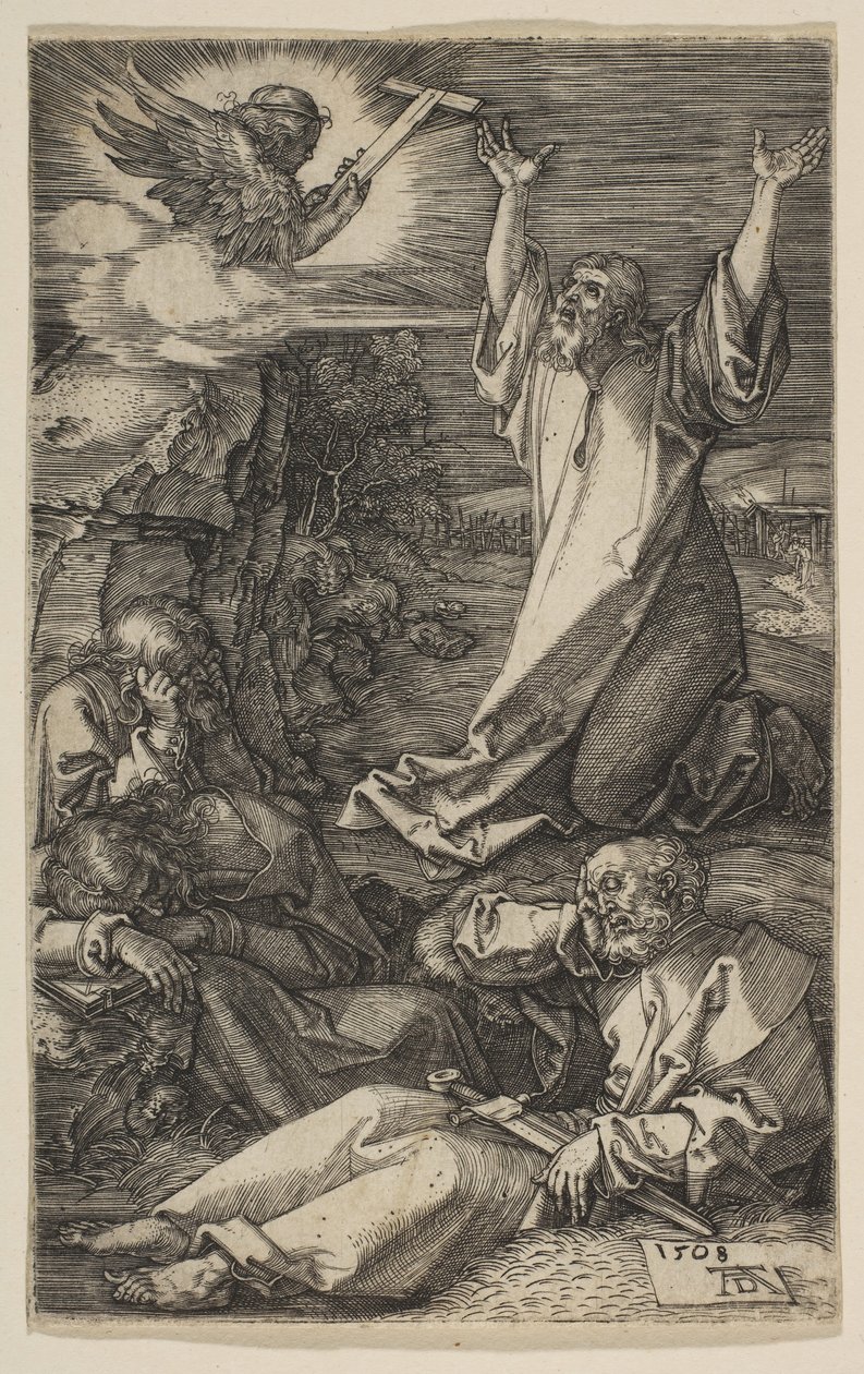 Chrystus na Górze Oliwnej, z Męki Pańskiej, 1508. autorstwa Albrecht Dürer