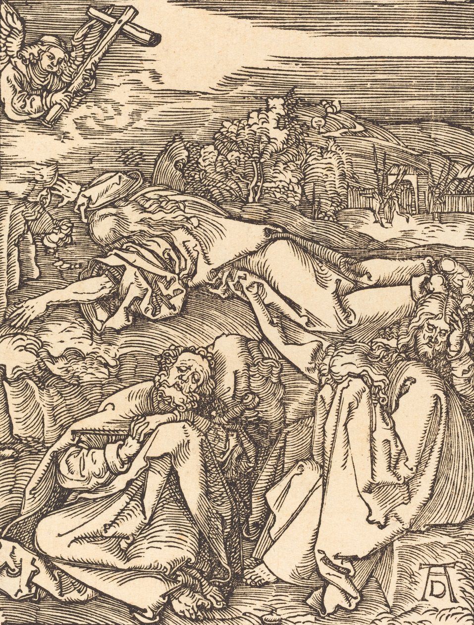 Chrystus na Górze Oliwnej, prawdopodobnie ok. 15091510. autorstwa Albrecht Dürer