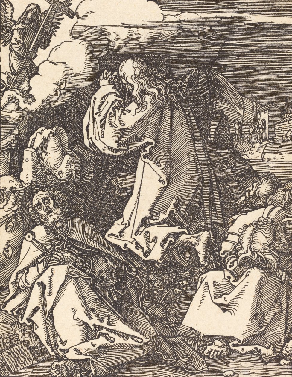 Chrystus na Górze Oliwnej, prawdopodobnie ok. 15091510. autorstwa Albrecht Dürer