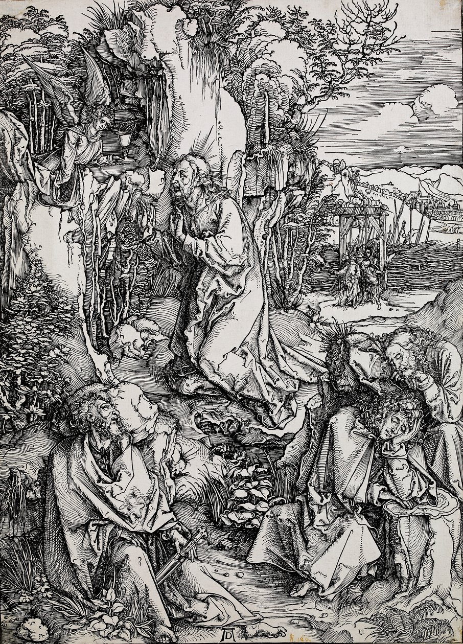 Chrystus na Górze Oliwnej, 1496-1511 autorstwa Albrecht Dürer