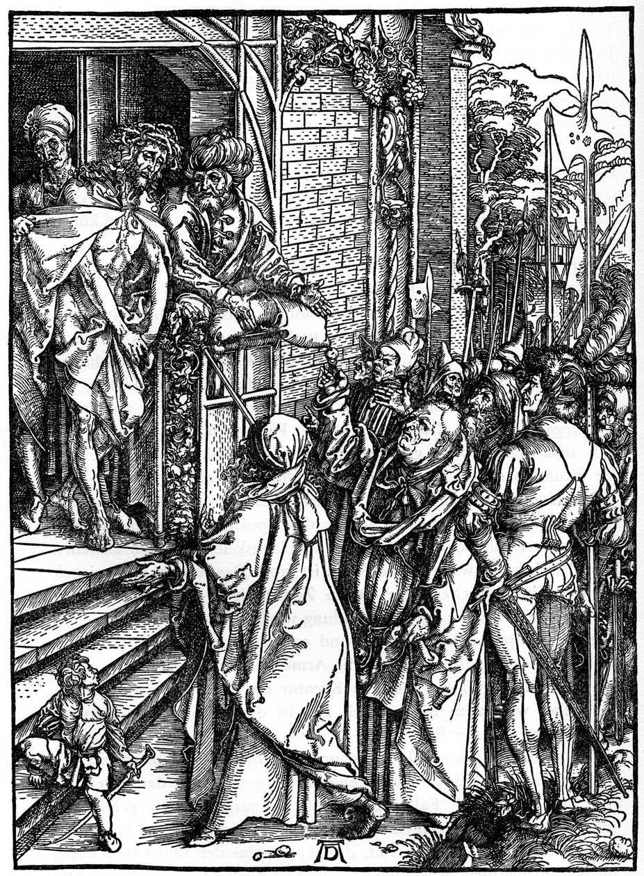 Chrystus przedstawiony ludowi, 1498, 1936 autorstwa Albrecht Dürer