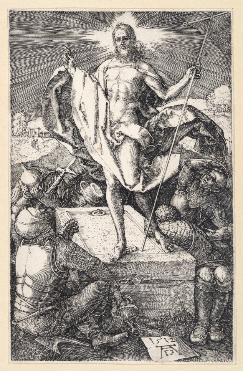 Zmartwychwstanie Chrystusa (Pasja miedziorytnicza) autorstwa Albrecht Dürer