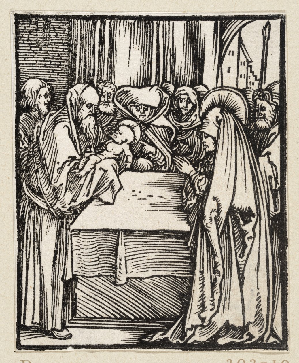 Ofiarowanie Chrystusa w świątyni (43 tematy religijne) autorstwa Albrecht Dürer