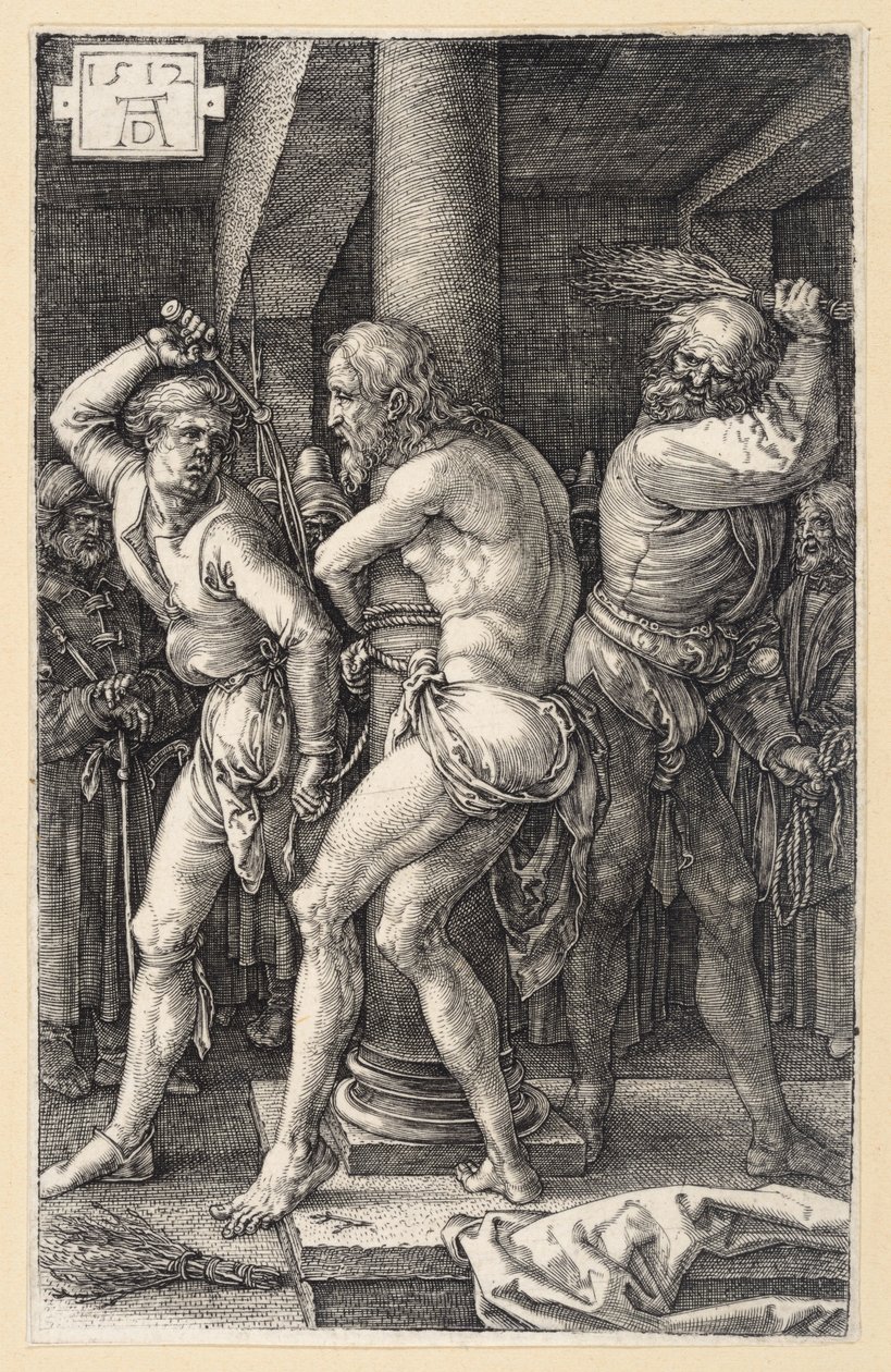 Biczowanie Chrystusa (Pasja miedziorytnicza) autorstwa Albrecht Dürer