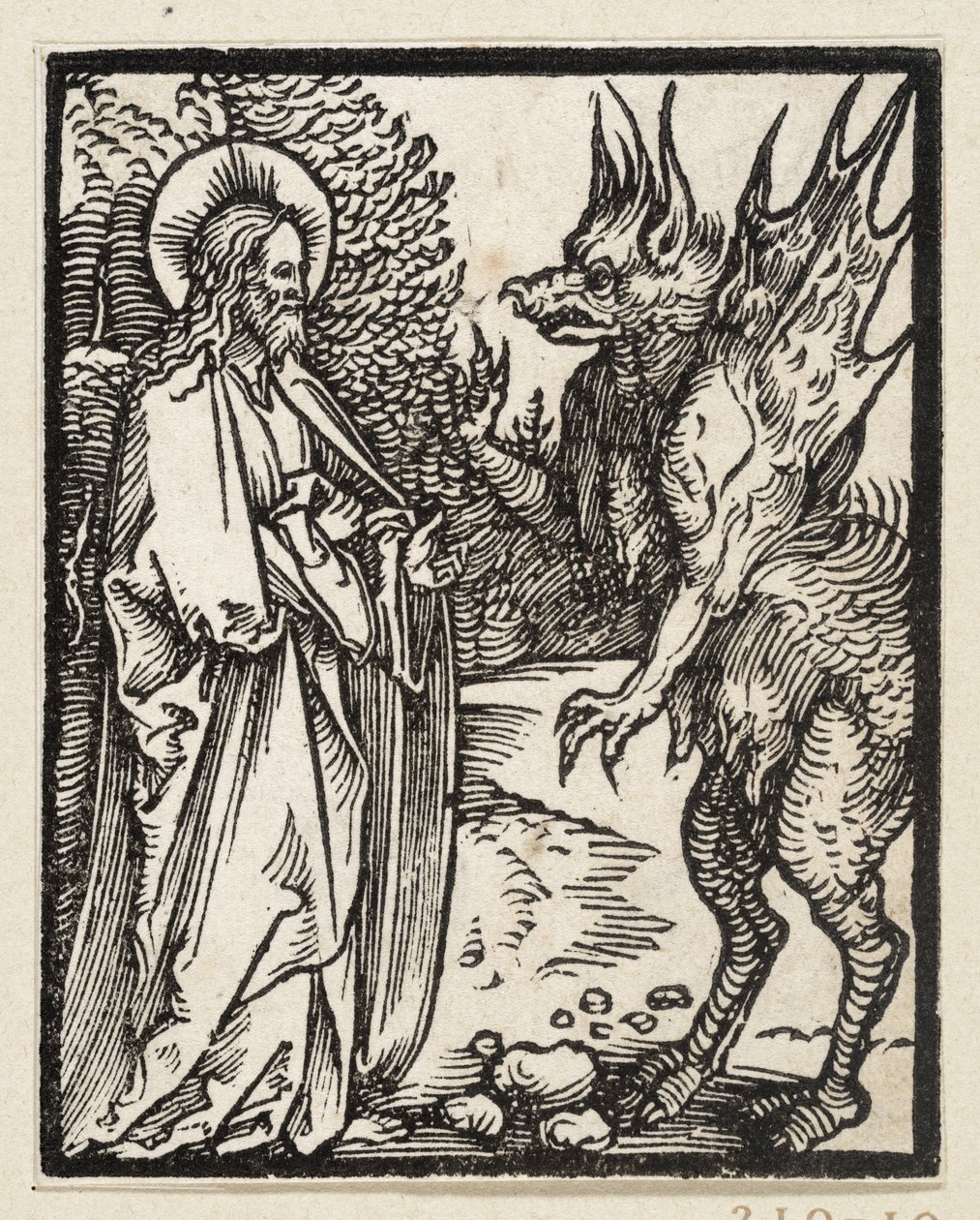 Kuszenie Chrystusa (43 tematy religijne) autorstwa Albrecht Dürer