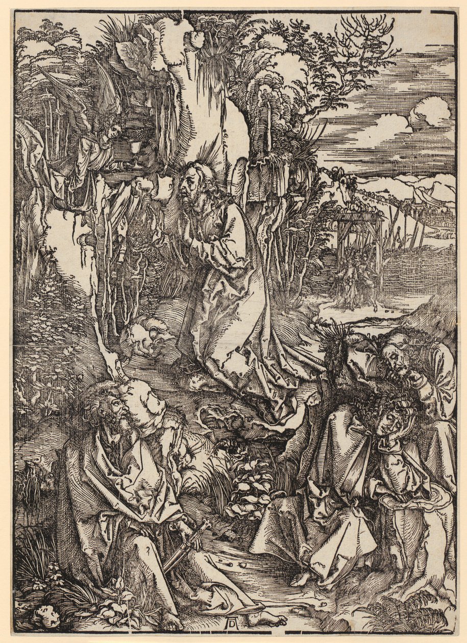 Chrystus na Górze Oliwnej, arkusz 3 z cyklu „Wielka Pasja” autorstwa Albrecht Dürer