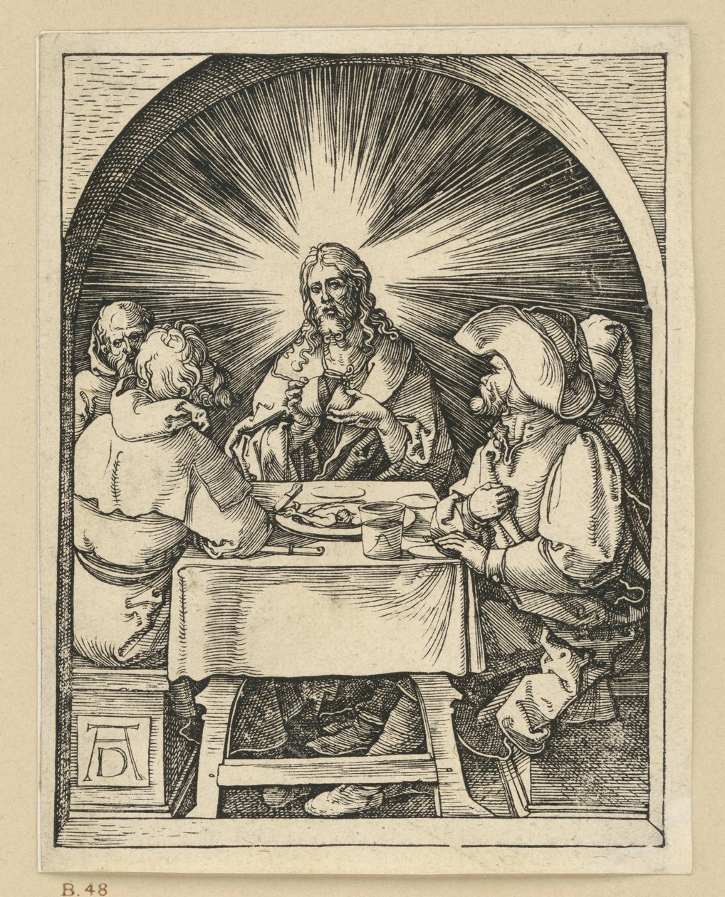 Chrystus w Emaus (Mała Pasja) autorstwa Albrecht Dürer
