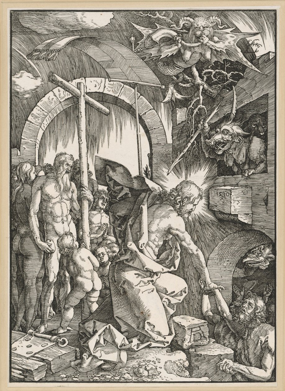 Chrystus w otchłani (Wielka Pasja) autorstwa Albrecht Dürer