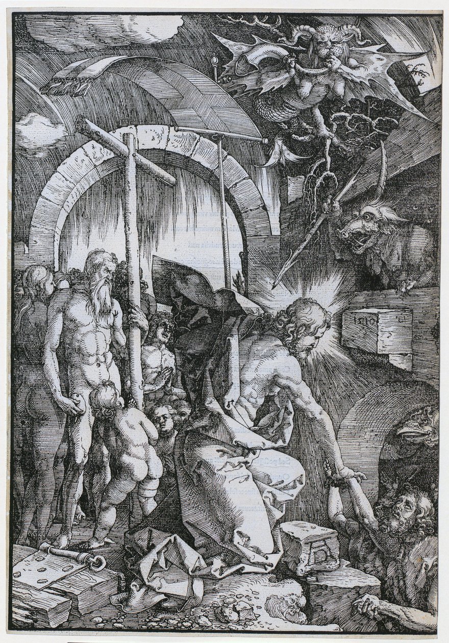 Chrystus w przedpieklu, arkusz 11 z cyklu „Wielka Pasja” autorstwa Albrecht Dürer