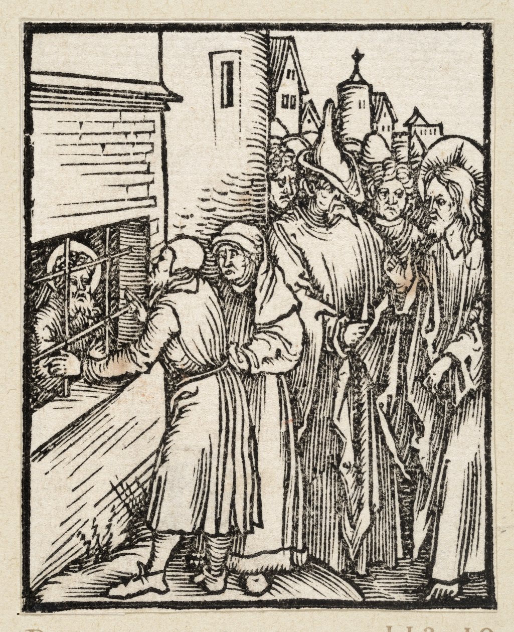 Chrystus posyła uczniów do Jana w więzieniu (43 tematy religijne) autorstwa Albrecht Dürer