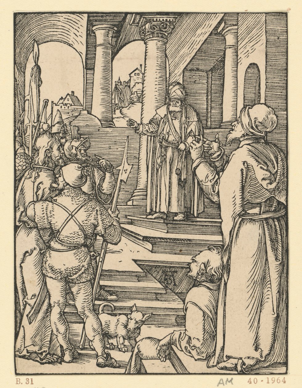 Chrystus przed Piłatem (Mała Pasja) autorstwa Albrecht Dürer