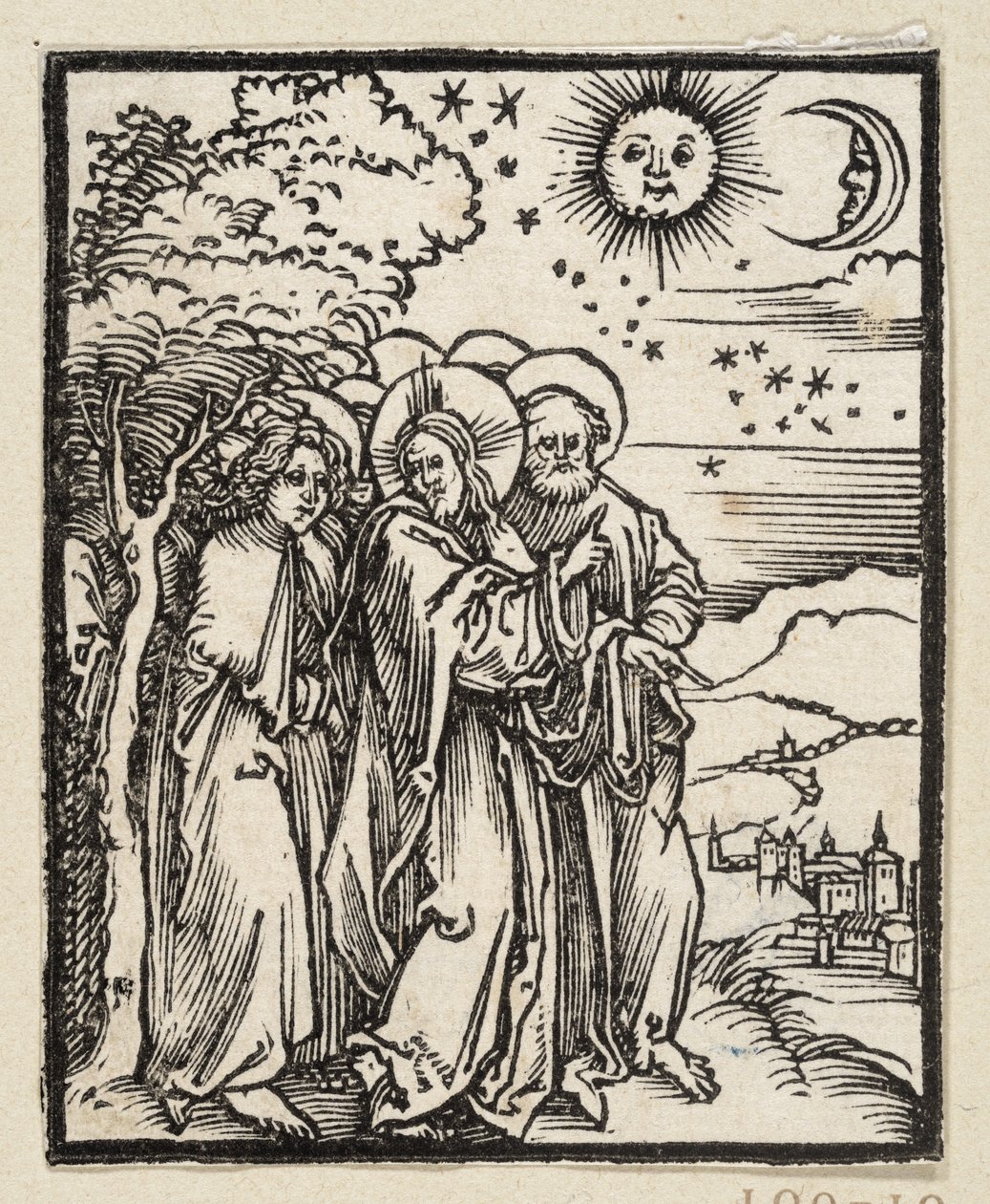 Chrystus ukazuje swoim uczniom znaki na niebie (z: Postilla, 43 drzeworyty) autorstwa Albrecht Dürer