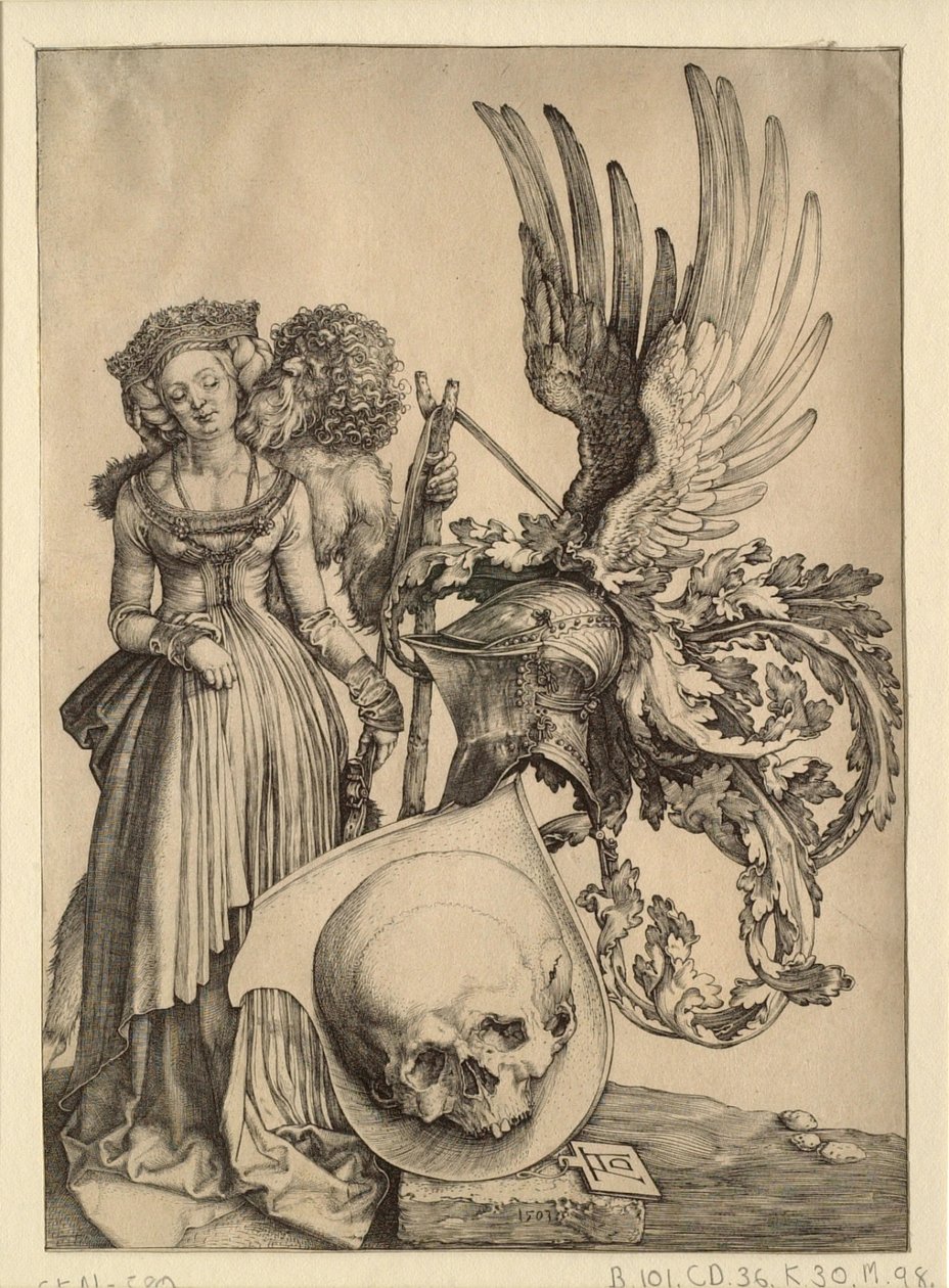 Herb z czaszką autorstwa Albrecht Dürer