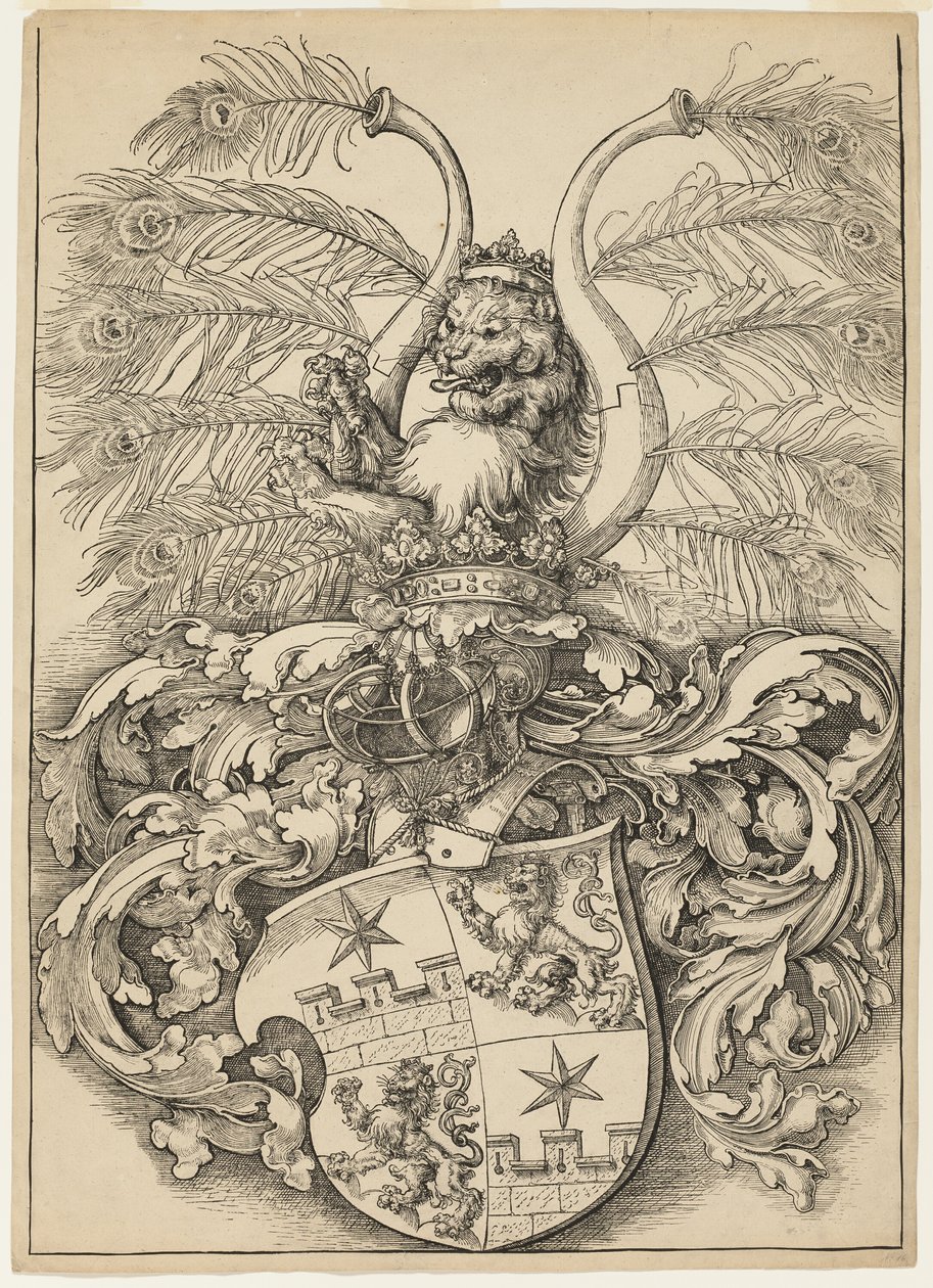 Herb Wilhelma i Wolfganga Rogendorf autorstwa Albrecht Dürer