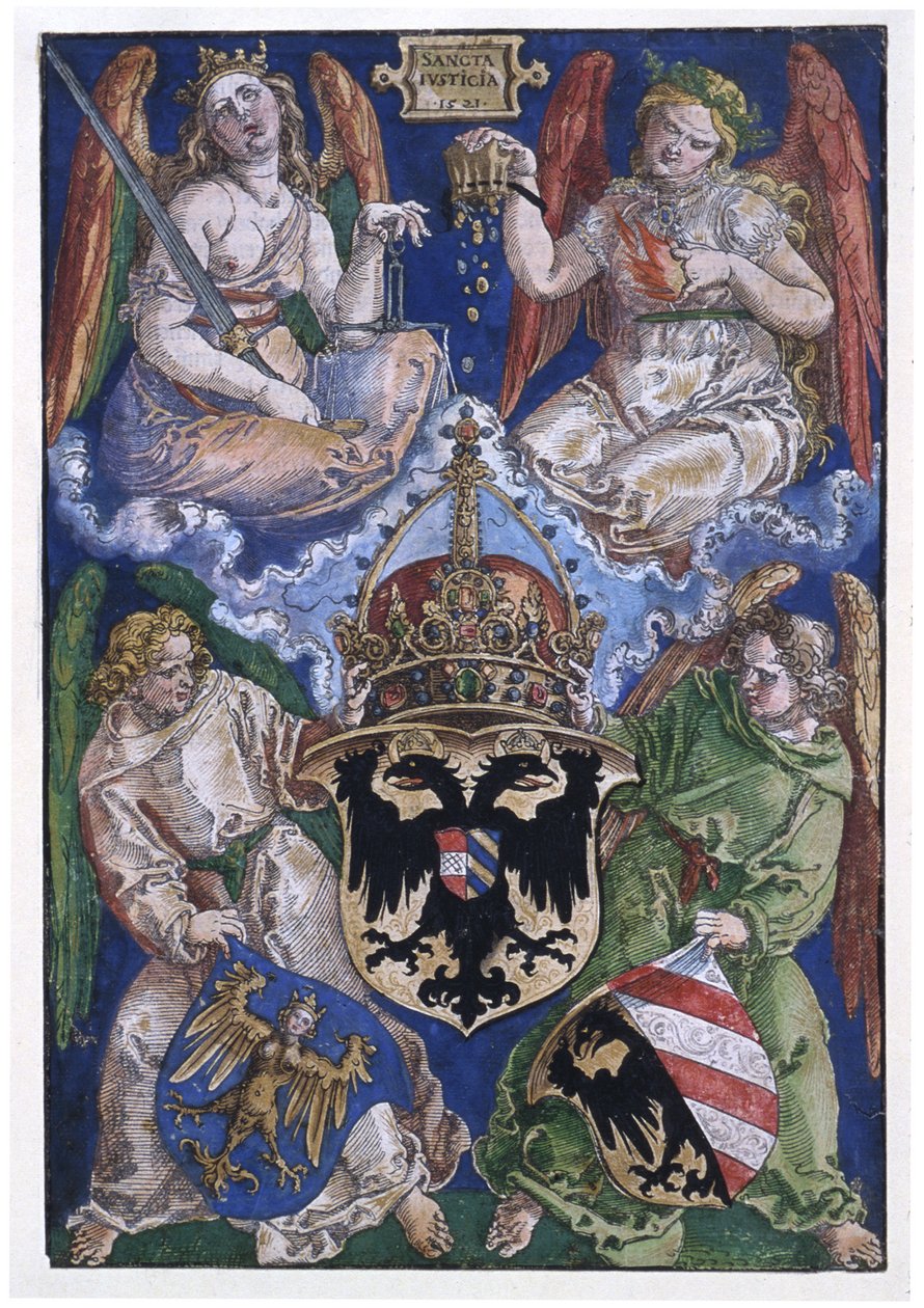 Herb Cesarstwa Niemieckiego i miasta Norymbergi autorstwa Albrecht Dürer