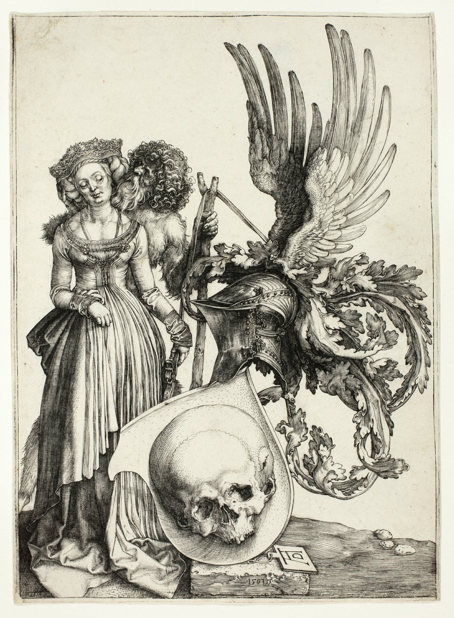 Herb z czaszką autorstwa Albrecht Dürer