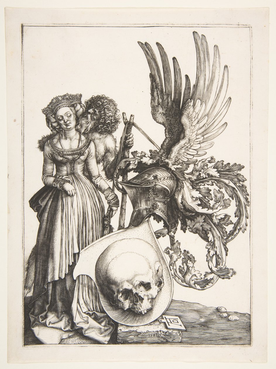 Herb z czaszką autorstwa Albrecht Dürer