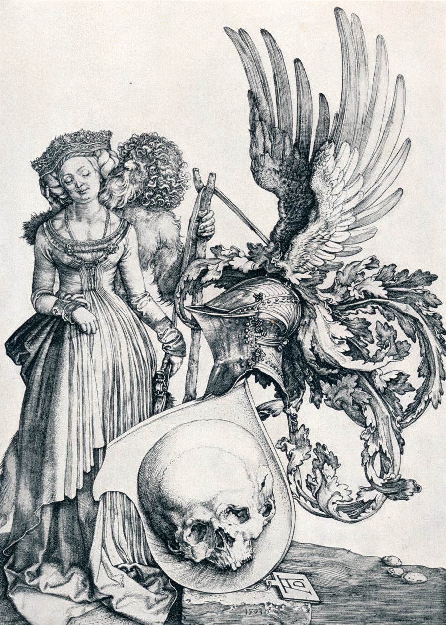 Herb z czaszką, 1503 1906 autorstwa Albrecht Dürer