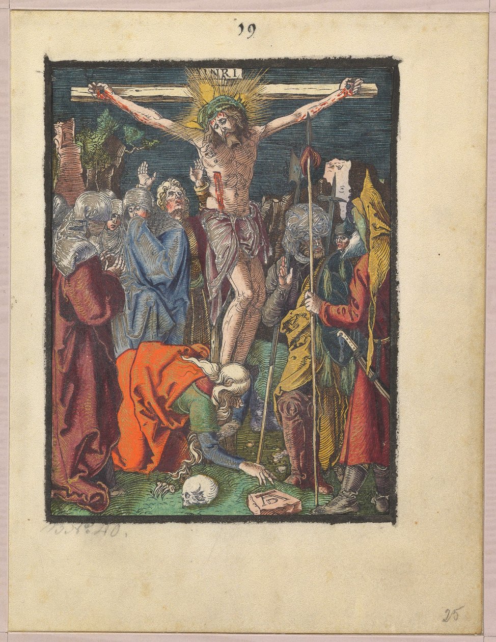 Kreuzigung, aus "Die kleine Holzschnittpassion" autorstwa Albrecht Dürer
